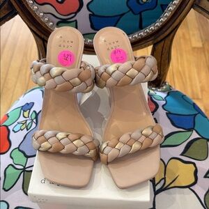 A New Day Women's Braided Sandals - Beige and Gold